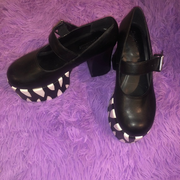 Dolls Kill Shoes - Platform Maryjane strap Shoes